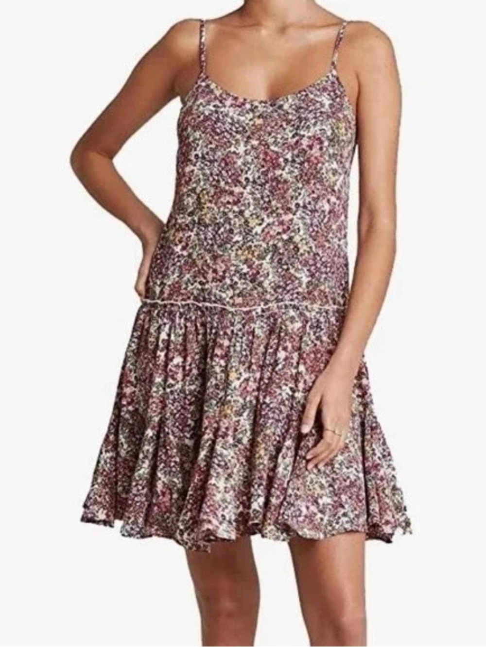 Wild Fable Berry Floral Swing Mini Dress